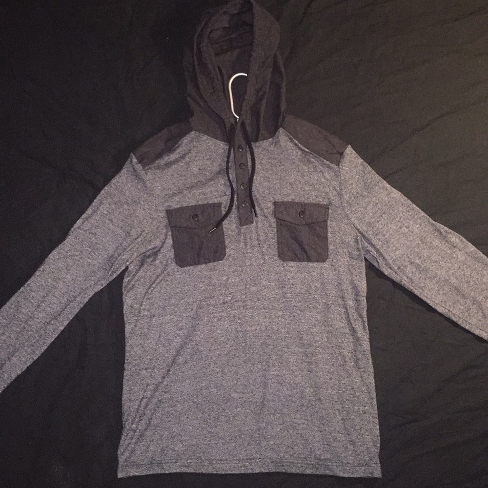 Rock & Republic Hooded Thermal Tee